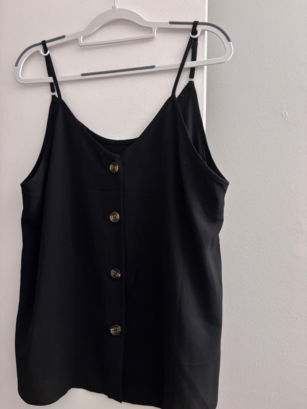 Black Button-Front Camisole Top - Women